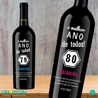 Garrafa de vinho personalizada - Celebrar/Ano - GVCLB01