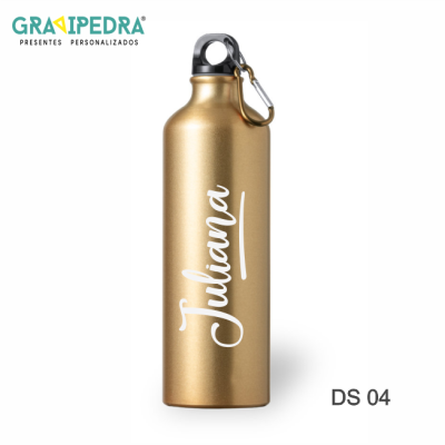 Garrafa em alumínio personalizada - Nome - GAGUA02
