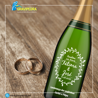 Garrafa de vinho personalizada para Casamento – GCN15