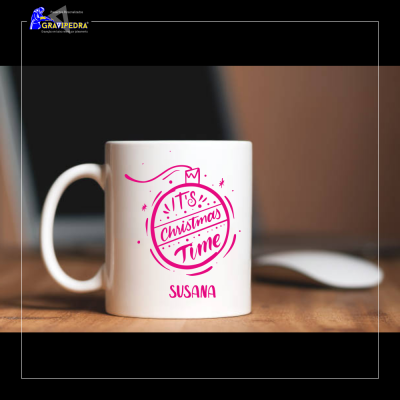 Caneca em Cerâmica personalizada - Natal - CLNAD02P