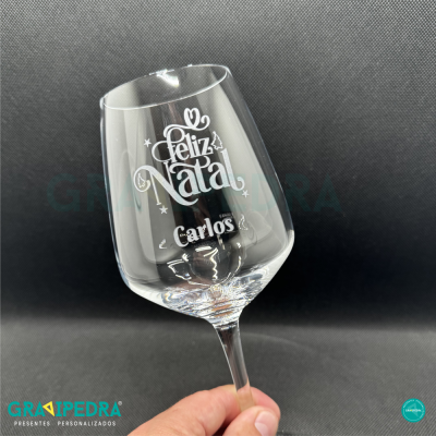 Copo em vidro personalizado - Feliz Natal - CVNAD06