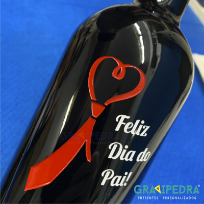 Garrafa de vinho personalizada - Dia do Pai - GDP06