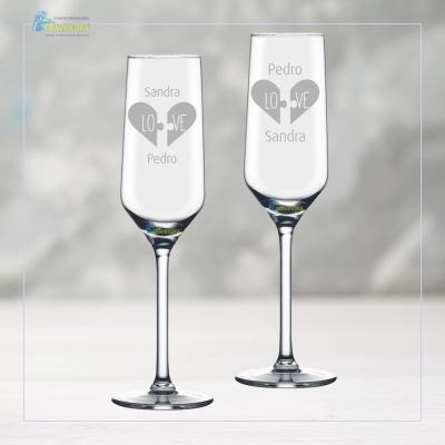 Pack 2 Copos em vidro personalizados - CVNV13