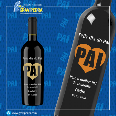 Garrafa de vinho personalizada - Dia do Pai - GDP02