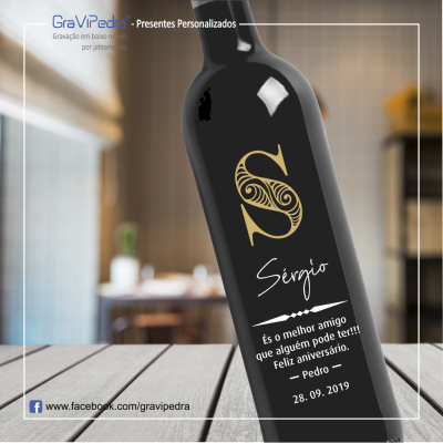 Garrafa de vinho personalizada para Aniversário - GFA03 Garrafa de vinho personalizada para Aniversário - GFA03