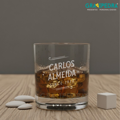 Copo Whisky em vidro personalizado - CVWD01 Copo Whisky em vidro personalizado - CVWD01