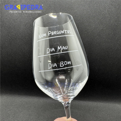 Copo em vidro personalizado - Como foi o teu dia hoje? - CVFG09