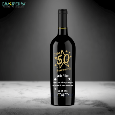 Garrafa de vinho personalizada - Aniversário - GFA27