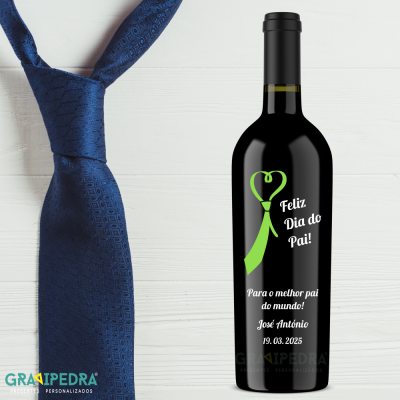 Garrafa de vinho personalizada - Dia do Pai - GDP06