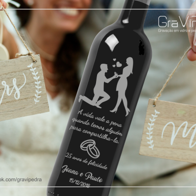 Garrafa de vinho personalizada para Casamento - GCN20 Garrafa de vinho personalizada para Casamento - GCN20