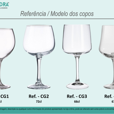 Copo GIN em vidro personalizado - CVGFG03 Copo GIN em vidro personalizado - CVGFG03