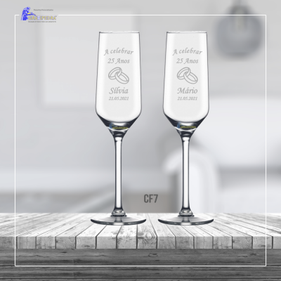 Pack 2 Copos em vidro personalizados - Casamento - CVCN11 Pack 2 Copos em vidro personalizados - Casamento - CVCN11