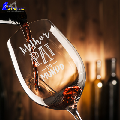 Copo em vidro personalizado - Melhor PAI do Mundo - TVDPD06