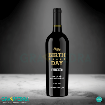 Garrafa de vinho personalizada para Aniversário - GFA55 Garrafa de vinho personalizada para Aniversário - GFA55