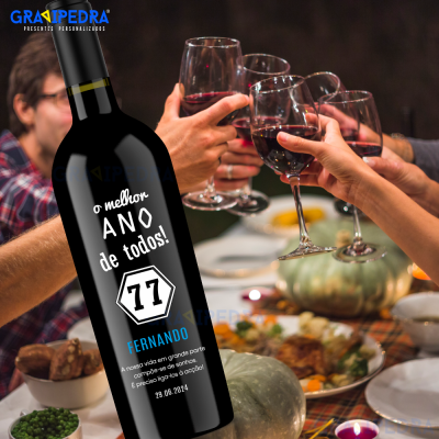 Garrafa de vinho personalizada - Celebrar/Ano - GVCLB01