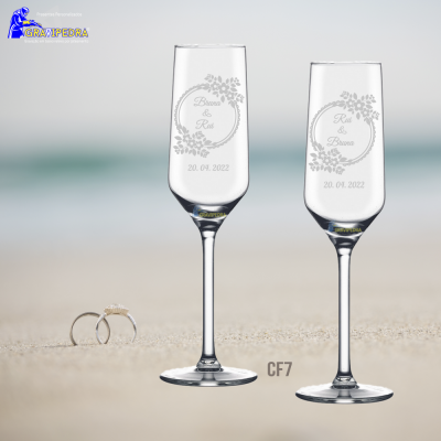 Pack 2 Copos em vidro personalizados - Floral - CVCN16F