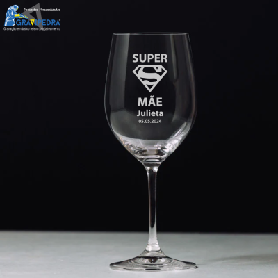 Copo em vidro personalizado - Super Mãe - TVDM02