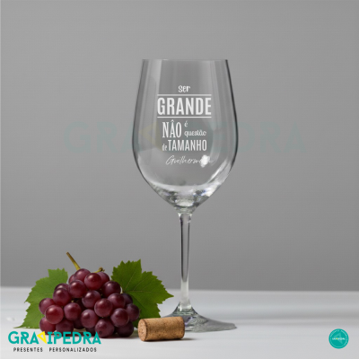 Copo em vidro personalizado - Ser GRANDE - CVDLTT13