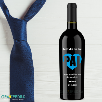 Garrafa de vinho personalizada - Dia do Pai - GDP02