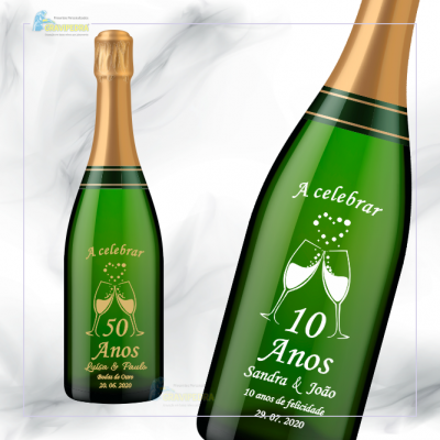 Garrafa de vinho personalizada para Casamento – GCN09