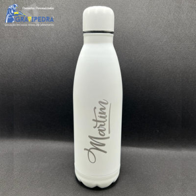 Garrafa em aço inox personalizada - Nome - GAGUA01
