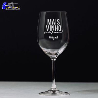Copo em vidro personalizado - More Wine Please - CVDLTT12 Copo em vidro personalizado - More Wine Please - CVDLTT12