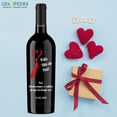 Garrafa de vinho personalizada - Dia do Pai - GDP06