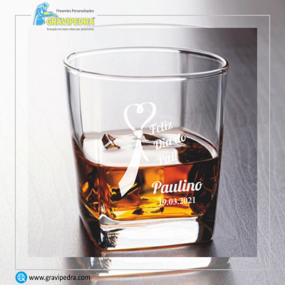 Copo em vidro personalizado - Dia do Pai - TVWP06