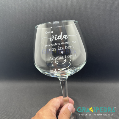Copo em vidro personalizado - Vida - CVFG13