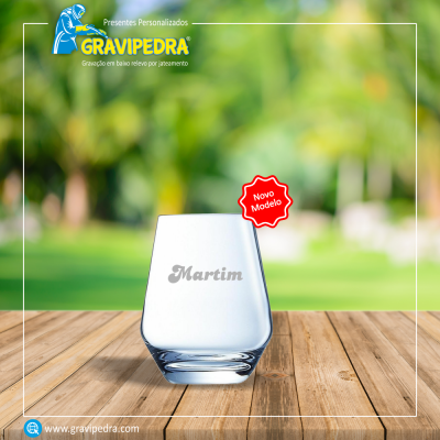 Copos em vidro personalizados com Nome - CVFG04
