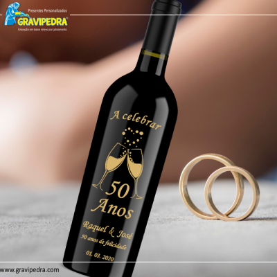 Garrafa de vinho personalizada para Casamento – GCN09