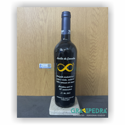 Garrafa de vinho personalizada para Aniversário - GFA02