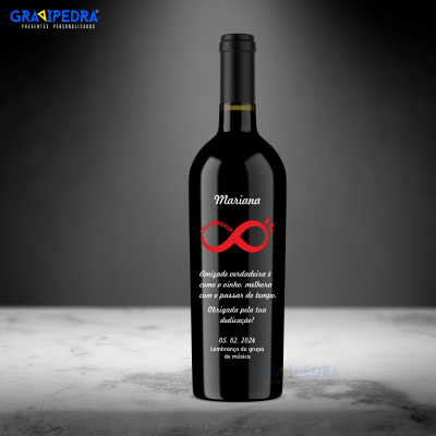 Garrafa de vinho personalizada - Agradecimento - GAG06