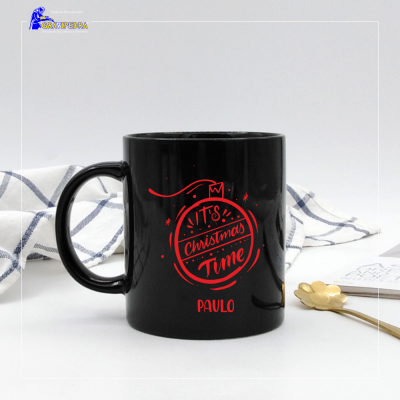 Caneca em Cerâmica personalizada - Natal - CLNAD02P
