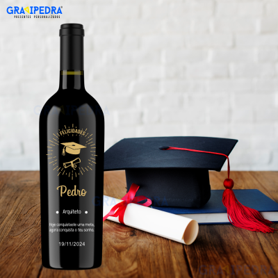 Garrafa de vinho personalizada - Agradecimento - GAG02