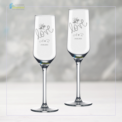 Pack 2 Copos em vidro personalizados - CVNV16
