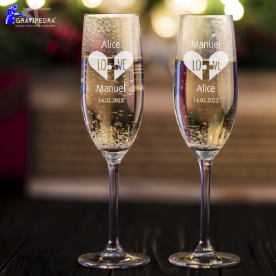 Pack 2 Copos em vidro personalizados - CVNV13