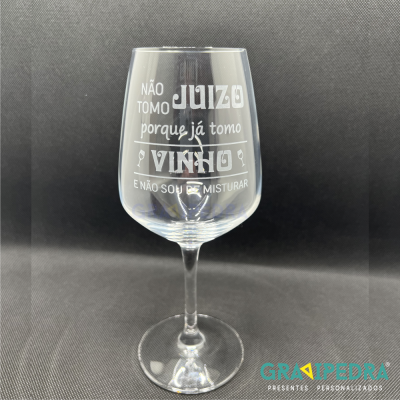 Copo em vidro personalizado - Não Tomo Juízo - CVDLTT07A Copo em vidro personalizado - Não Tomo Juízo - CVDLTT07A
