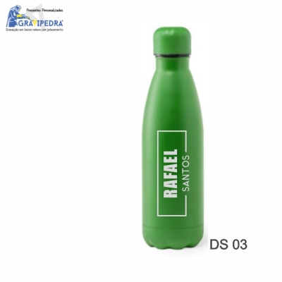 Garrafa em aço inox personalizada - Nome - GAGUA01