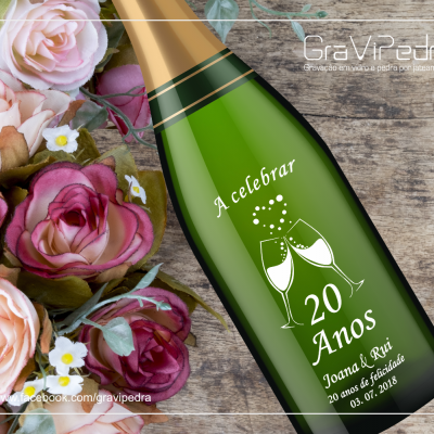 Garrafa de vinho personalizada para Casamento – GCN09
