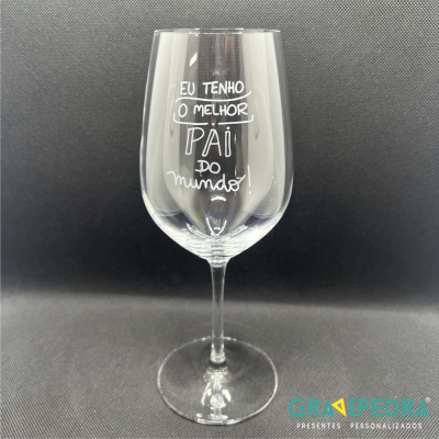 Copo em vidro personalizado - Dia do Pai - Melhor Pai do Mundo - TVDPD09