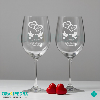 Pack 2 Copos em vidro personalizados - CVNV10