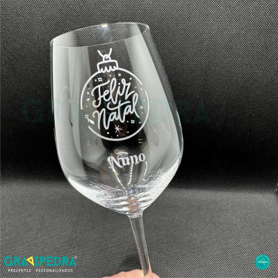 Copo em vidro personalizado - Feliz Natal - CVNAD09