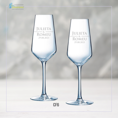 Pack 2 Copos em vidro personalizados - Nomes - CVCND10A