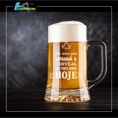 Caneca de Cerveja em vidro personalizada - CCVJ04