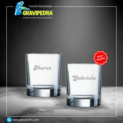 Pack 2 Copos em vidro personalizados - CVFG04A