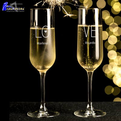 Pack 2 Copos em vidro personalizados - CVNV02