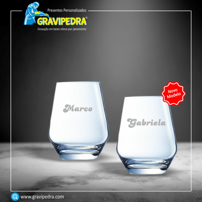 Pack 2 Copos em vidro personalizados - CVFG04A