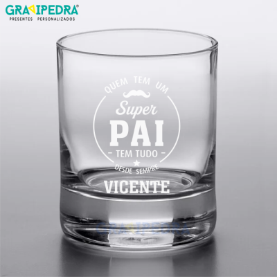 Copo em vidro personalizado - Dia do Pai - TVDPD05