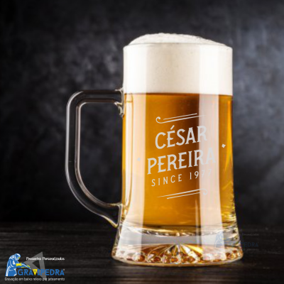 Caneca de Cerveja em vidro personalizada - CCVJ02